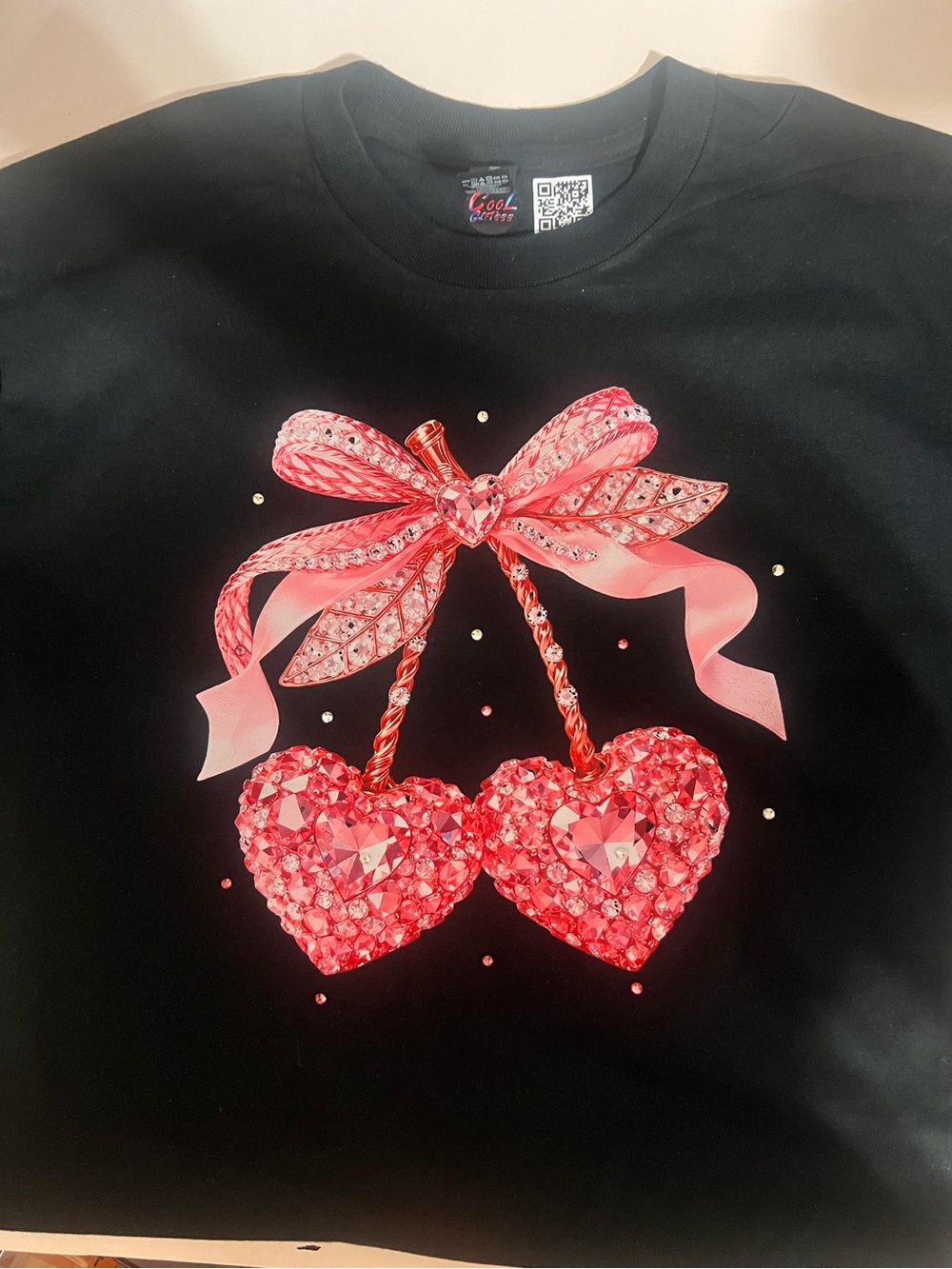 Bling Faux Rhinestone T-shirt. 3D look S M L XL Made to order New Beautiful - Picture 17 of 17